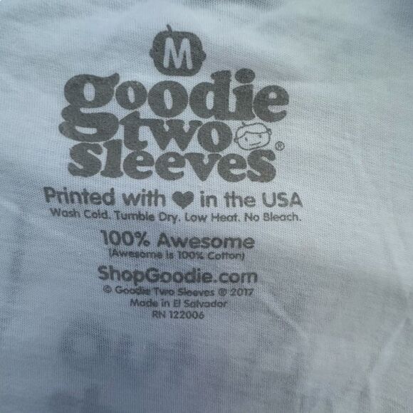 Goodie Two Sleeves ~ white Gaming Tshirt ~ size Medium ~ NWT - Picture 5 of 9